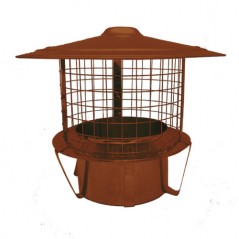 Terracotta Pot Hanger c/w Rain Cap and Mesh - 150mm